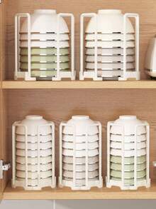 1-3 piezas Escurridor de cocina expandible, organizador multifuncional para platos, tazones y tazas para encimera, adecuado para utensilios de cocina, estante para tazones, estante para tazas, almacenamiento, reuniones al aire libre - Multicolor - Ver 2