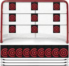 Liliful 12 Pcs Hockey Shooting Target Hockey Targets For Net Bungee Lacrosse Goal Target Easy To Install Training Aid For Teen Adult Shot Accuracy Improving - ColorA - View 1