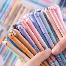 35pcs Random Animal Shaped Erasable Pens, 0.5mm Blue Erasable Ballpoint Pens, Includes 20 Refill Ink Cartridges, Fun Learning Supplies, Back To School Gift - Sets - View 1