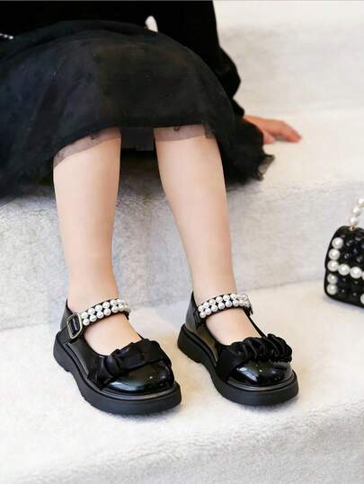 1 đôi giày búp bê Mary Jane công chúa thời trang cho bé gái, đế mềm, nhẹ, chống trơn trượt, thích hợp cho biểu diễn, đi học, dự tiệc và mang hàng ngày.