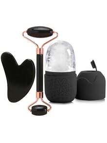 3pcs/Set Resin Facial Massage Roller + Ice Massage Bar, Skin-Friendly Smooth Non-Irritating, Roller Lifts & Tightens, Scraper Promotes Circulation, Ice Bar Soothes Redness, Portable Home Beauty Tool - Scraper + Roller + Ice Pack - View 13