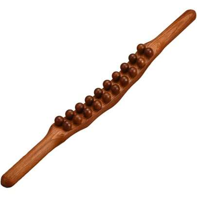 Solid Wood Massage Stick Wooden Guasha Tool For Deep Tissue Therapy Non- Grip For Neck Back Shoulders Legs Relaxation Muscle Relief
