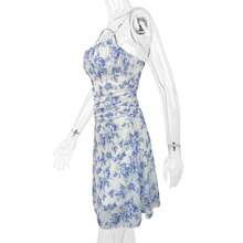 Women Short Dresses - Light Wash - View 3