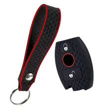 Keychain Silicone Car Remote Key Fob Case 2/3 Buttons Cover For CLS CLA GL R SLK AMG A B C S Protective Shell - black - View 9