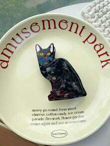 Lazy Cat Claw Hair Clip, Cute Cartoon Polka Dot Acetate Hair Clip, Hair Claw, Cat Claw Hair Clip, Fashionable Cartoon Cute Atmosphere Occipital Half Bun Clip, Cute Cat Claw Hair Clip, Ins Style Niche Personalized Hair Clip, Sweet Large Hair Claw For Occipital Bun, Hair Clip - Multicolor - View 6