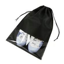 2/4/6/8Pcs Portable Travel Shoe Bag Storage Organizer Bag Black Drawstring Bag Suitable For Clothes, Shoes, Hats, Bags, Etc. - Multicolor - View 8