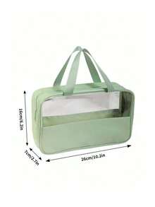 1个多功能PVC洗漱包，透明PVC化妆包，大容量化妆包，DIY字母设计化妆包，防水旅行收纳包，简约字母贴布旅行化妆包，适用于化妆品、香水，适合海滩、学校、浴室、节日、母亲节、圣诞节等场合，是送给妈妈、家人、朋友的绝佳礼物。化妆包、化妆品收纳包、化妆品收纳袋、化妆包、洗漱包、旅行洗漱包、度假必备品、女性旅行礼物 - 彩色 - 查看 112