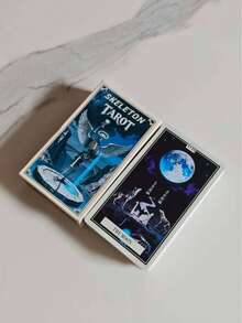 1盒骷髅塔罗牌，桌游，派对游戏，角色扮演游戏，派对用品 - 藍色 - 查看 1