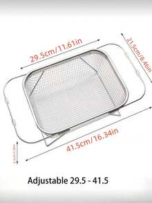 1pc/Square Stainless Steel Sink Strainer Basket, Kitchen Colander For Drying Dishes & Rinsing Produce - A - View 12