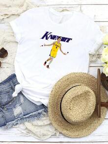 Camiseta de mujer con estampado gráfico de Dalton Knecht, Westside Knecht 4 Basketball Los Angeles camiseta - Blanco - Ver 1