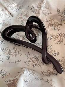 Bộ 2 kẹp tóc/1 kẹp tóc hình trái tim lớn màu nâu in họa tiết da báo, kích thước 11.8cm (4.65 inch), phụ kiện tóc thời trang, đa năng, thanh lịch, tối giản, màu trơn, phù hợp cho sử dụng hàng ngày, đi chơi, dự tiệc, đi làm, đi nghỉ mát, buộc tóc đuôi ngựa, búi tóc, rửa mặt, trang điểm, phối đồ mùa hè. - Nhiều màu - Xem 5