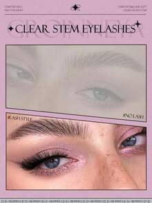 Half-Strip Transparent Cat Eye Short Soft 3D Faux Mink Eyelashes, Suitable For Natural Makeup (BP04), Bar Lash, False Eyelashes - Black - View 4
