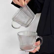 两只装简约双层保温玻璃咖啡杯，透明设计，带便携提手。适用于卡布奇诺、拿铁、茶、冷热饮品。非常适合复活节和生日派对。 - 彩色 - 查看 8