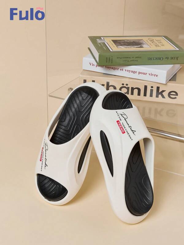Dép lê Fulo dành cho nam - Dép đế EVA nhẹ, chống trơn trượt, thoáng khí, có lỗ thoát khí, thích hợp sử dụng trong nhà tắm, hồ bơi, phòng tập thể dục và ngoài trời.