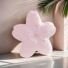 1 chiếc gối trang trí hình cánh hoa anh đào dễ thương, dùng cho ghế sofa, phòng ngủ, phòng khách, quà tặng Halloween/Lễ Tạ ơn, đệm lót ghế văn phòng. - Hồng - Xem 7