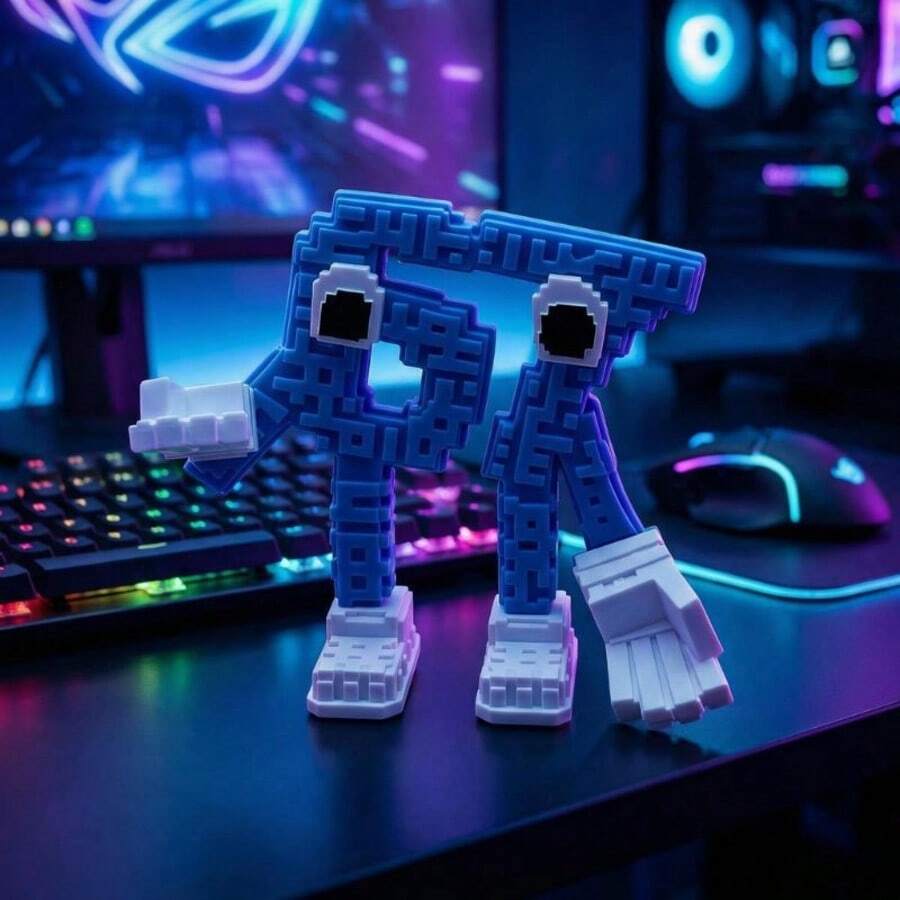 1pc Cute 67 Robot Figurine, Realistic Plastic Sculpture, Home/Office/Bedroom Decor, Collectible Gift For Family/Friends, Exquisite Sculpture With Interesting Design - متعدد الألوان - مشاهدة 1