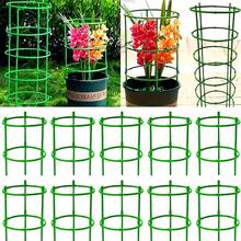 60 chiếc (10 tầng), Giá đỡ chậu hoa xếp chồng, Vòng đỡ cây, Cọc đỡ cây hoa trong vườn - màu xanh lá - Xem 2