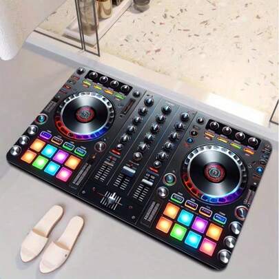 1 tấm lót bàn trộn DJ bằng silicon, quà tặng lễ hội độc đáo. Thích hợp cho phòng tắm, nhà bếp, vòi sen, phòng ngủ và bàn ăn, món quà trang trí nhà cửa lý tưởng.