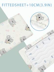 1PC Baby Bedding, 110g Cute Sloth Patterned Baby Single Bed Sheet, Made Of Polyester Material With Digital Printing, Suitable For Baby Holiday Gifts, Bedroom Baby Crib In All Seasons, No Pillowcase - Multicolor - View 5