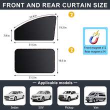 Magnetic Car Sunshade Window Curtains, Automatic Car Window Sunshades, Privacy Protection Window Sunshade Film, UV Protection Window Cover, Car Interior Accessories - Sunshade 4-piece Set - View 10