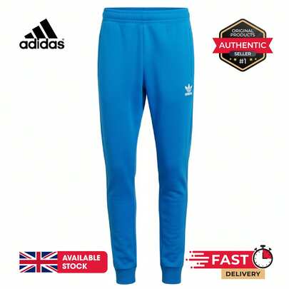 Adidas Adicolor Classics SST Track Pants - Comfortable Track Trousers Blue/White UK XS-L