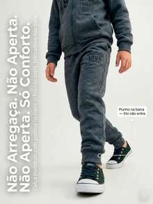 Boys' Lined Fleece Set With Faux Fur For Winter And Cold/Freezing Days - Sea Surf - 黑色 - 查看 5