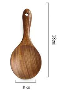 10 piezas Cucharas de madera, resistentes, ligeras y resistentes al calor, utensilios de cocina, suministros de cocina, accesorios de repostería - Marrón - Ver 18