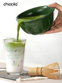 choxila 4/8pcs Pink/Green Matcha Set, Ceramic Bowl, Plastic Matcha Whisk, Matcha Accessories, Dishwasher , Easy To Clean - Green Set - View 10