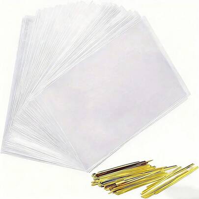 150pcs Cellophane Bags 25 X 15 Cm, Transparent Candy Bags, Cookie Bags, Transparent Gift Bags, Transparent Bags For Candy Biscuits Chocolates