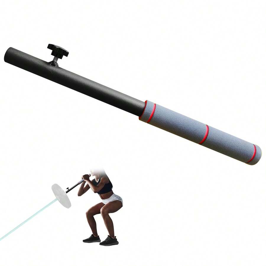 Accesorio de landmine para gimnasio en casa con mango de agarre de espuma, barra recta para remo de un solo brazo y equipo de entrenamiento de fuerza para press de hombros - Negro - Ver 1