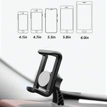 1pc Dashboard Car Phone Holder, Clip-On 360 Degree Rotating Car Phone Mount Bracket - A - View 10