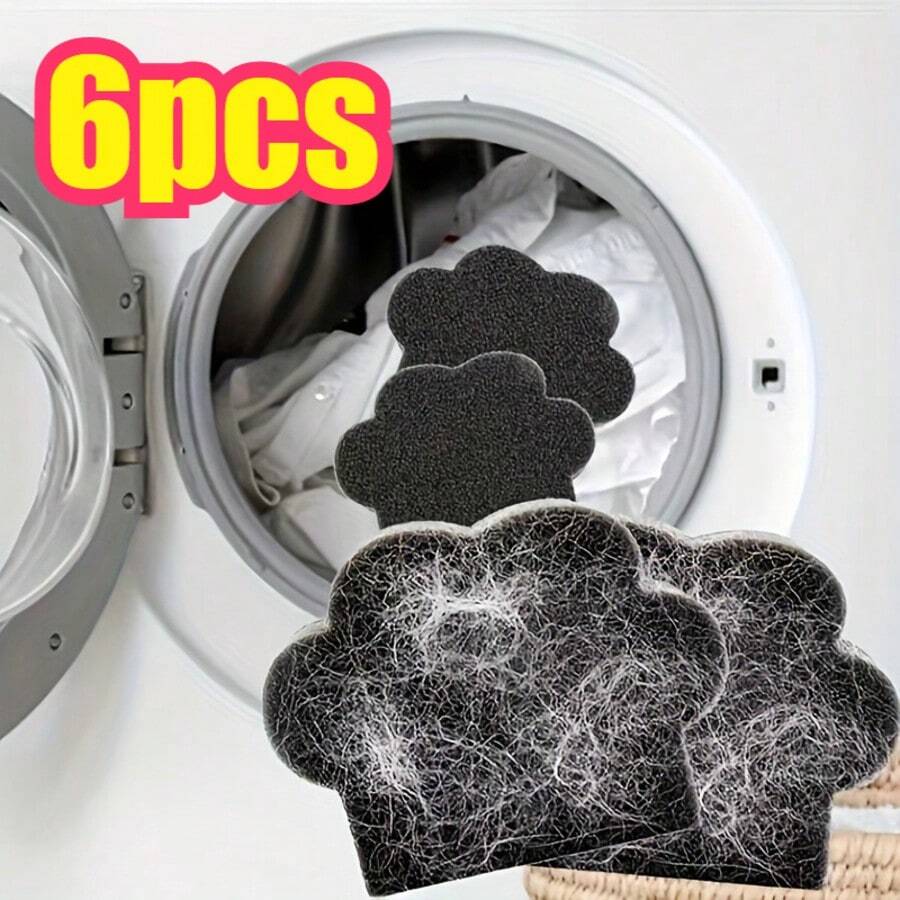 6件套宠物毛发清洁套装 - 可水洗毛发收集器，适用于洗衣机的毛发收集器，多功能宠物毛发清洁配件，宠物美容用品，趣味设计耐用塑料，宠物毛发清洁器 - 彩色 - 查看 1