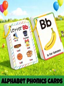 26pcs English Learning Phonics Flashcards, Letter Pronunciation Learning Cards, Letter Word Cards, Early Education Cards, Letter Workbook, English Beginner Basic Learning Kindergarten Teaching Aids, Literacy Cards, Literacy Book, Suitable For Toddler Early Learning, Children Early Education, Teacher Teaching Aids, Home Teaching, Children Learning Gift, Holiday Gift - Multicolor - View 8