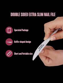 10/20/50/100片装 13厘米弧形指甲锉打磨块，真指甲抛光可水洗美甲打磨块，适用于美甲沙龙 - 灰色 - 查看 3