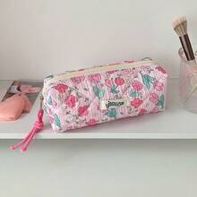 1个卡通动物绗缝铅笔盒，学生文具收纳袋，女生旅行化妆包 - 筆袋 - 查看 11