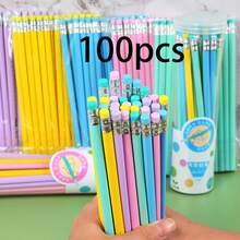 Customized Text LOGO Candy Color Triangle Pencil, Writing, Sketching, Drawing Pencil, Learning Stationery With Eraser, HB Pencil, Macaron Wooden Pencil, Jelly Pencil, Perfect Gift For Friends, Teachers, Family, Colleagues For Daily Office And Student Use - Multicolor - View 13