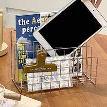 3-Tier Metal Wire Mesh Desktop Organizer Rack, Suitable For Storing Letters, Mail, Books, Postcards, Brochures, Etc. - Three-compartment Envelope Holder - View 3