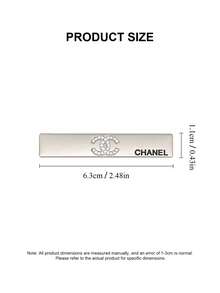 CHANEL Crystal Embellished Hair Clips, Black Or Silver - Silver - View 2