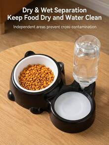 2-In-1 Automatic Water Feeder & Pet Bowl - Self-Filling Drinking Fountain For Cats & Dogs - 500ml - View 2