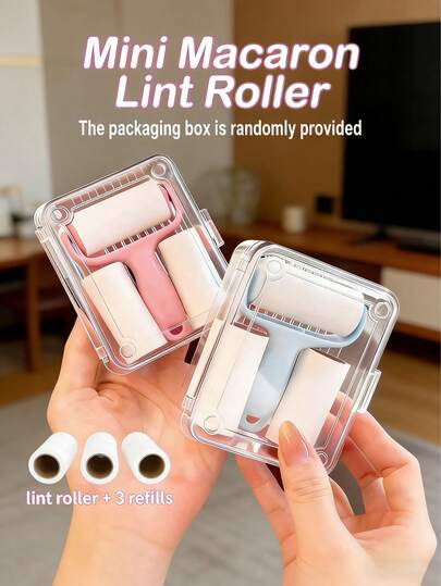 1 Set Portable Mini Lint Roller Kit - 40 Roller Handles + 120 Replacement Rollers, Strong Adhesive For Pet Hair Removal, Easy To Use, Reusable Handles, No Electricity Required For Pet/Clothes/Carpet/Car Seats, Essential For Pet Owners