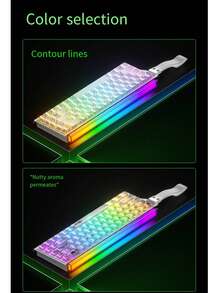 ATTACK SHARK X68 HE 8000Hz 超快触发键盘，0.01ms RT 精准有线游戏键盘，磁力开关，可调节触发，超快触发，快速点击，RGB 灯效，兼容 PC - 彩色 - 查看 12