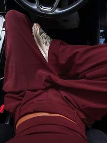 SUNSTORY 女士优雅性感修身两件套，适合通勤、外出、街拍、度假、休闲穿着、夏季假日 - 酒紅色 - 查看 4