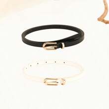 4pcs Minimalist Women & Teenage Students Fashion Belt Set - Multicolor - View 21