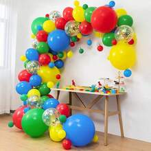 Green Red Yellow Blue Balloons, 45pcs 10Inch Green Red Party Balloons Yellow Blue Balloons With Aluminum Foil Sequin Balloon Helium Latex Balloons For Carnival Super Hero Party Birthday Shower Wedding Party Decoration - 18 YEARS - View 6