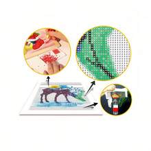 1 Piece 5D DIY Frameless Diamond Painting - "Dandelion Cat Wearing A Green Headscarf" - Multi-Size Mosaic Full Round Drill Acrylic Diamond Art DIY Diamond Painting Kit, Ideal For Tabletop And Wall Decoration In Homes And Offices. - No Frame - View 5