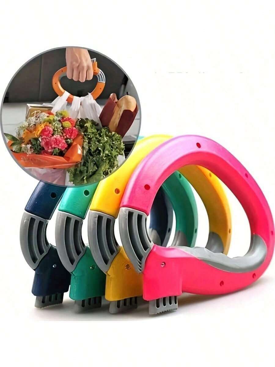 Comfortable Grip Plastic Shopping Bag Carrier - Durable Basic Bag Organizer, Easily Complete Daily Grocery Shopping And Home Supplies Storage, Prevent Bag Cuts - Multicolor - View 1