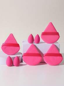 8PCS Makeup Tools Set Including:4PCS Triangle Powder Puffs+4PCS Mini Makeup Sponges - Multicolor - View 6