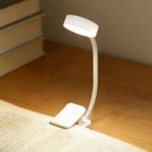 Modern Minimalist Clip-On Desk Lamp, Adjustable Flexible Arm, Eye-Caring Soft Light, Student Dorm Bedroom Bedside Reading Lamp, Study Office Desk Lighting - Clip-on Reading Night Light - View 6