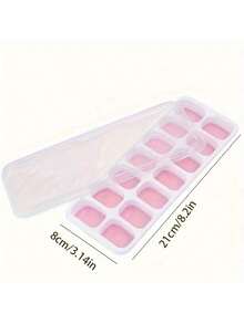 1 pièce Bac à glaçons en silicone, moule à glaçons carré 14 cavités, convient pour les boissons glacées maison, le whisky, le chocolat, le jus, réutilisable et empilable, facile à démouler, idéal pour le bar à la maison, l'hôte de fête et le barman - Multicolore - Voir 9