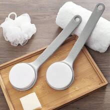 1 chiếc bàn chải tẩy tế bào chết cán dài, bàn chải hỗ trợ tắm, bàn chải tắm dạng bọt biển, dụng cụ chà mạnh mẽ cho lưng, không gây kích ứng. - Bàn chải cọ bồn tắm - Xem 2